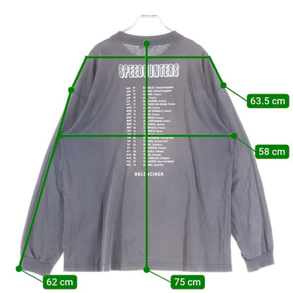 Balenciaga 18AW Speedhunters Oversized Long Sleeve T-shirt Speedhunters Long