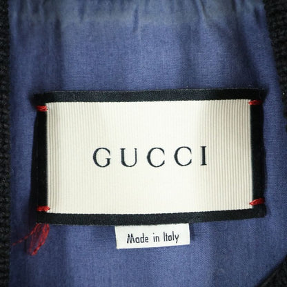 Gucci Logo Patch Varsity Leather Jacket Black 523526 Xg649