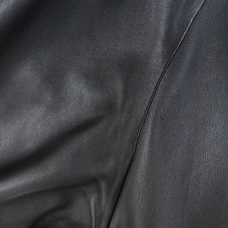 Gucci Logo Patch Varsity Leather Jacket Black 523526 Xg649