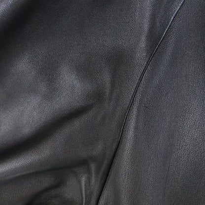 Gucci Logo Patch Varsity Leather Jacket Black 523526 Xg649