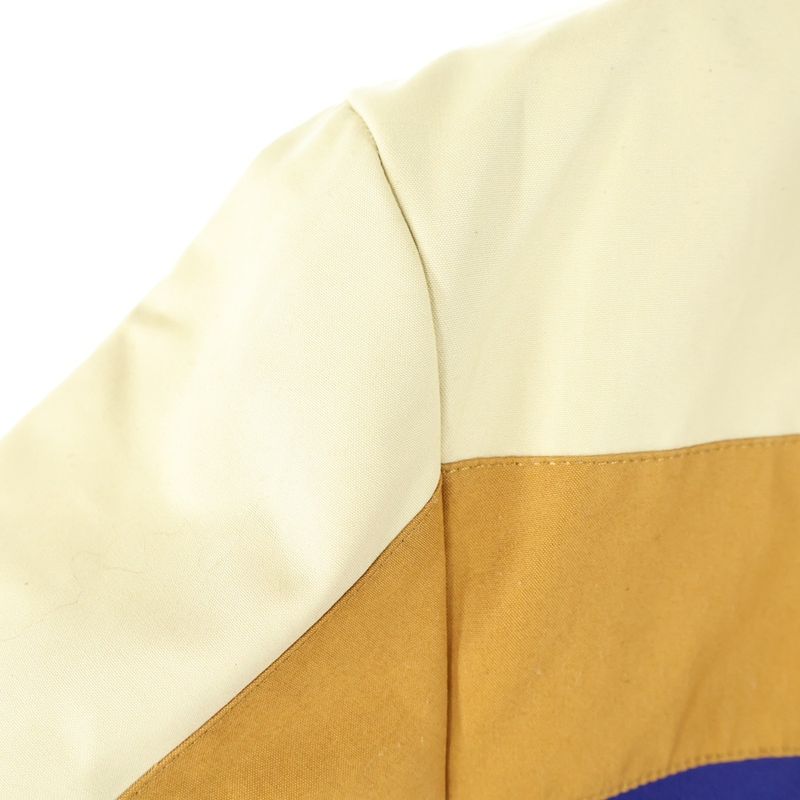 Gucci Technical Jersey Zip-up Jacket With GG Logo Patch Blue/brown 625335 Xjcns