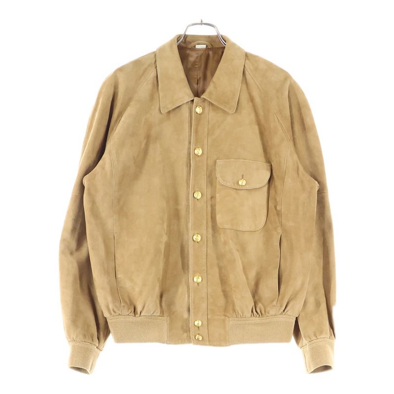 Gucci Tropical Suede Blouson Jacket Brown 624734 Xnakk