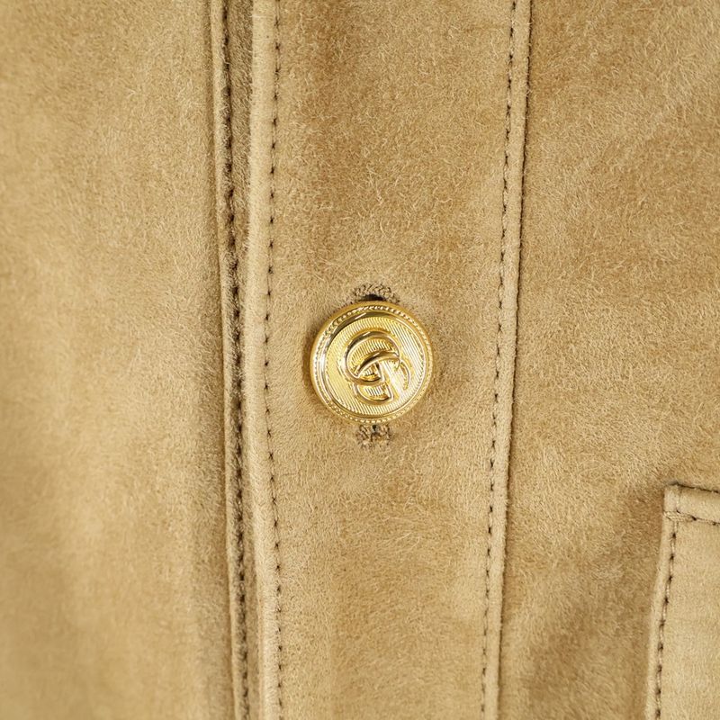 Gucci Tropical Suede Blouson Jacket Brown 624734 Xnakk