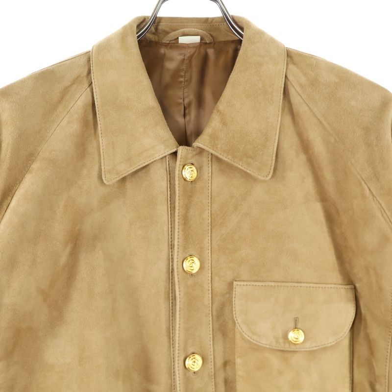 Gucci Tropical Suede Blouson Jacket Brown 624734 Xnakk