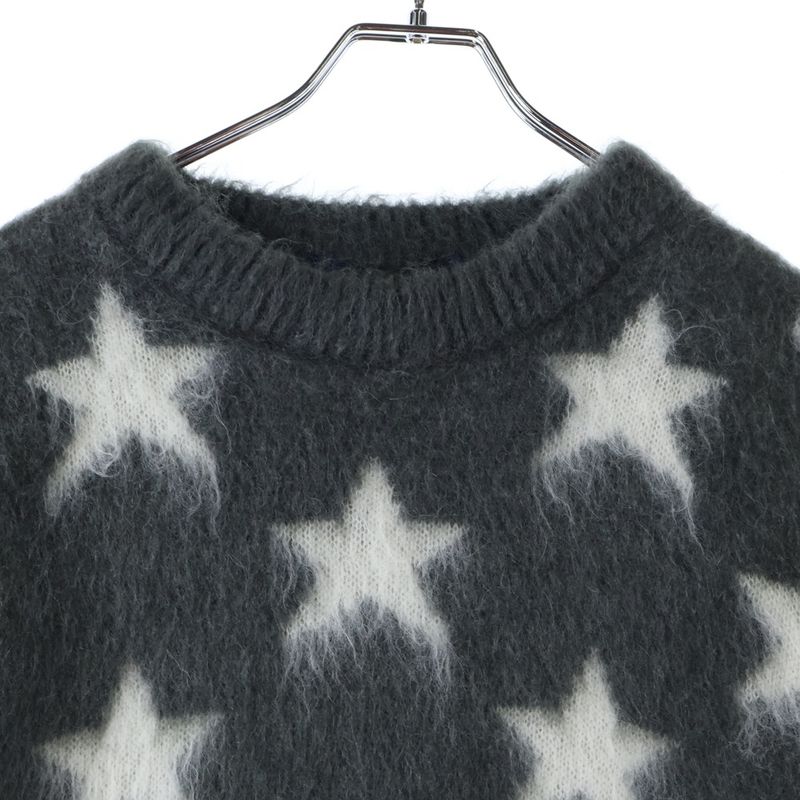 Louis Vuitton 19AW USA Flag Mohair Knit Sweater Gray Rm192 RIS Hhn98w