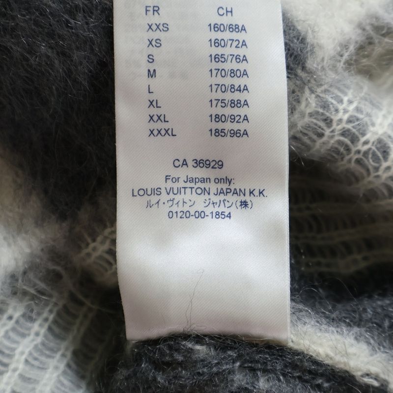 Louis Vuitton 19AW USA Flag Mohair Knit Sweater Gray Rm192 RIS Hhn98w