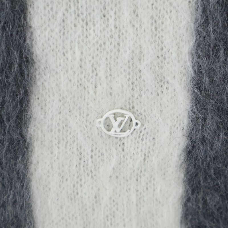 Louis Vuitton 19AW USA Flag Mohair Knit Sweater Gray Rm192 RIS Hhn98w