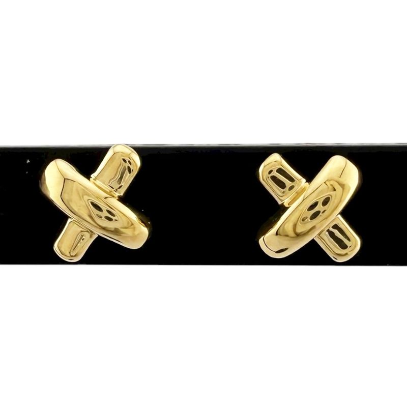 Tiffany & Co Cross Stitch Earrings 18k Gold 18K Yellow Gold Ladies Tiffany & Co