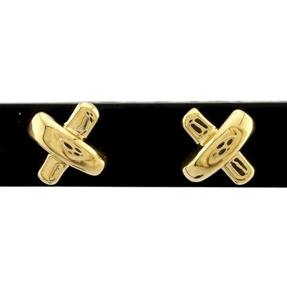 Tiffany & Co Cross Stitch Earrings 18k Gold 18K Yellow Gold Ladies Tiffany & Co