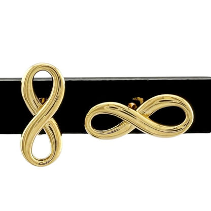 Tiffany & Co Infinity Earrings 18k Gold 18K Yellow Gold Ladies Tiffany & Co