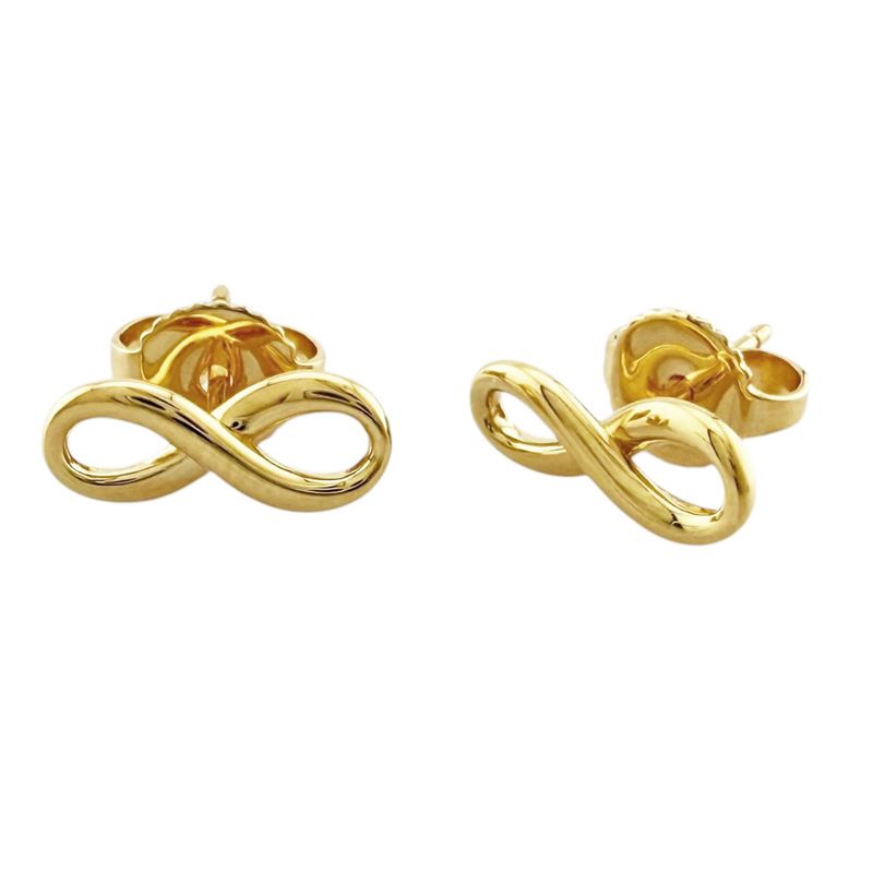 Tiffany & Co Infinity Earrings 18k Gold 18K Yellow Gold Ladies Tiffany & Co