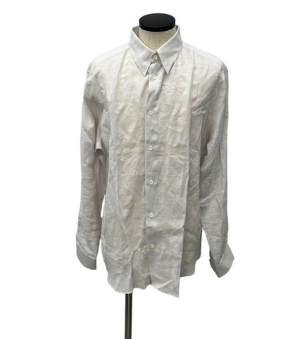 Hermes Long Sleeve Shirt Linen Men's Size 43 17 (2xl) Hermes