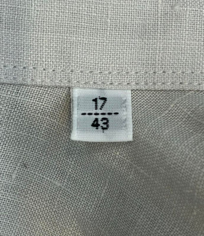 Hermes Long Sleeve Shirt Linen Men's Size 43 17 (2xl) Hermes