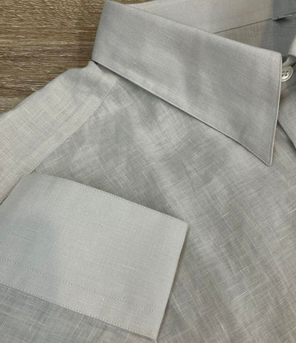 Hermes Long Sleeve Shirt Linen Men's Size 43 17 (2xl) Hermes