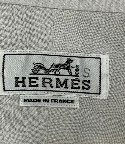 Hermes Long Sleeve Shirt Linen Men's Size 43 17 (2xl) Hermes