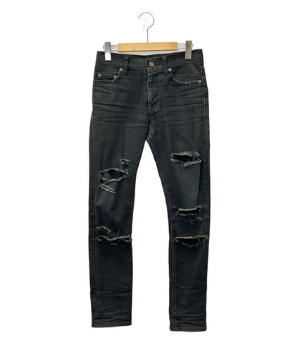 Saint Laurent Paris Denim Pants Damaged Women's Size 26 (M) Saint Laurent Paris