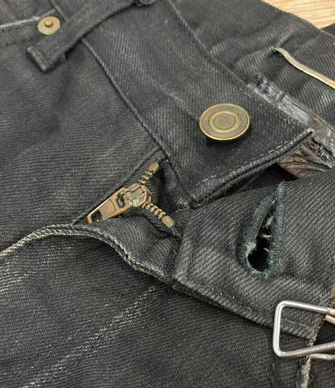 Saint Laurent Paris Denim Pants Damaged Women's Size 26 (M) Saint Laurent Paris