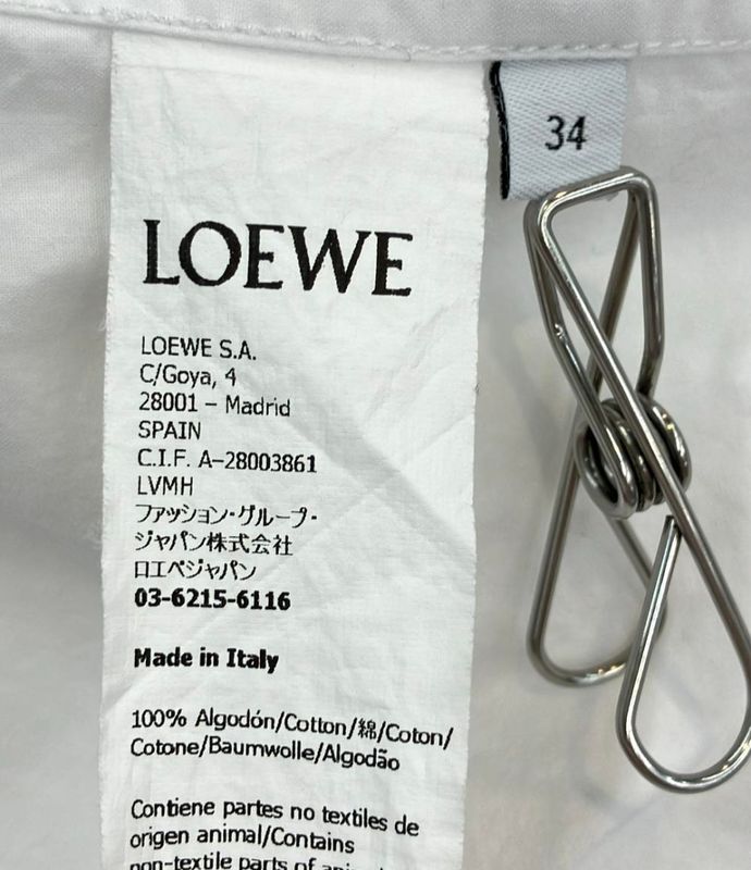 Loewe Long Sleeve Shirt Dress Women's Size 34 Loewe