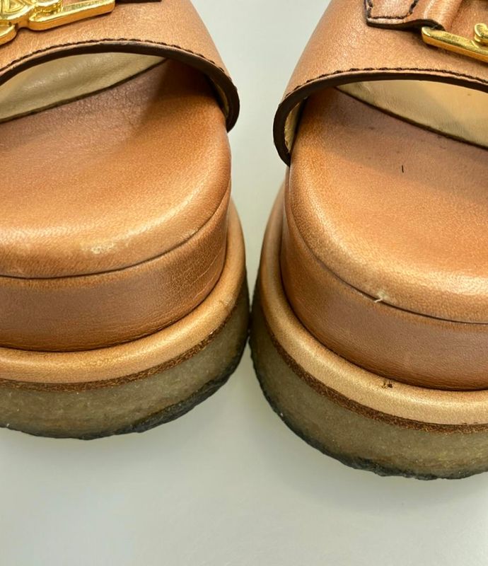 Celine Wedge Sole Sandals Women's Size 37 (L) Celine