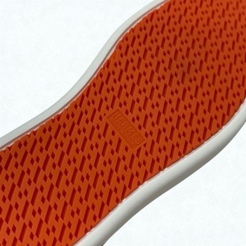 Hermes Freestyle Sneakers Shoes Leather Suede White Pink Beige Black Unused