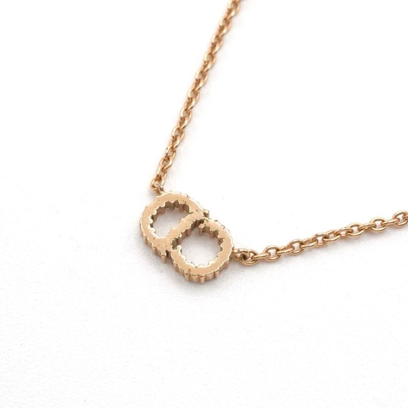 Christian DIOR Clair D LUNE Necklace Pendant Choker Gold Logo Rhinestone