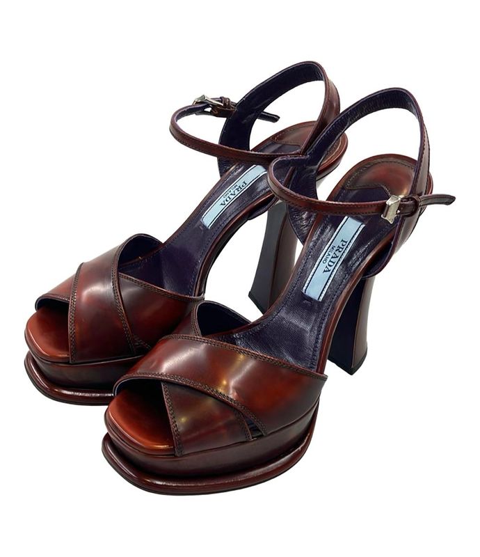 Prada Strap Sandals Women SIZE 34 1/2 21.5cm (8.46in) Prada