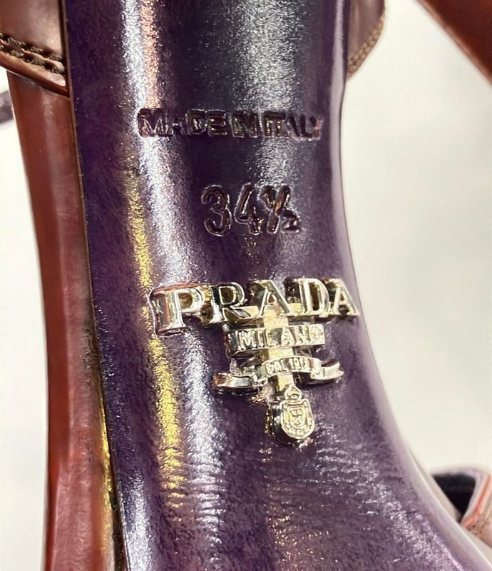 Prada Strap Sandals Women SIZE 34 1/2 21.5cm (8.46in) Prada