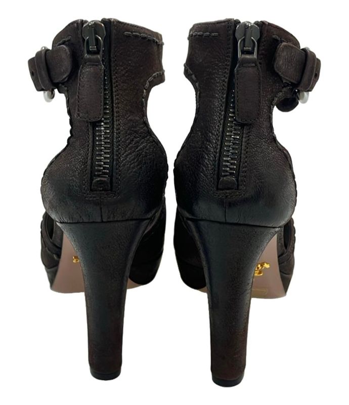 Prada Open Toe Heel Sandals Women's SIZE 34 22cm (8.66in) Prada