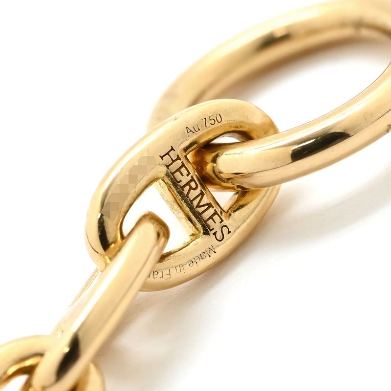 Hermes Bracelet Chaine D'ancre TPM 18k Yellow Gold Yellow Gold 26 Frames