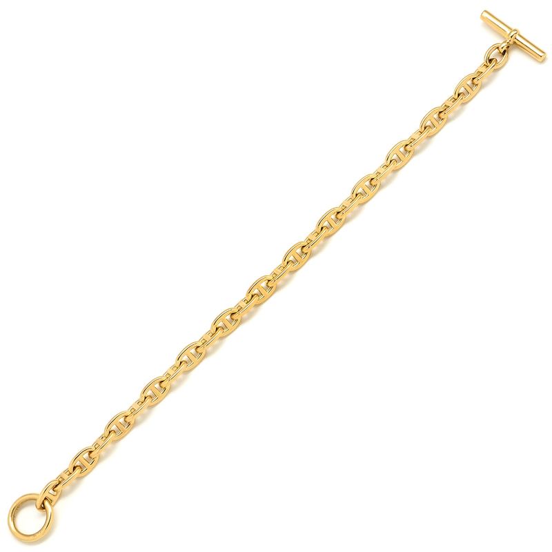 Hermes Bracelet Chaine D'ancre TPM 18k Yellow Gold Yellow Gold 26 Frames