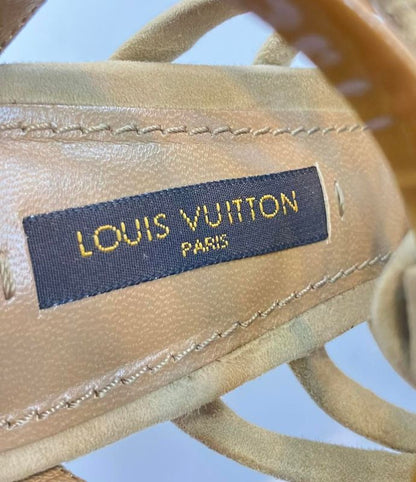 Louis Vuitton Suede Sandals Braided Women's SIZE 34 21.5cm (8.46in) Louis