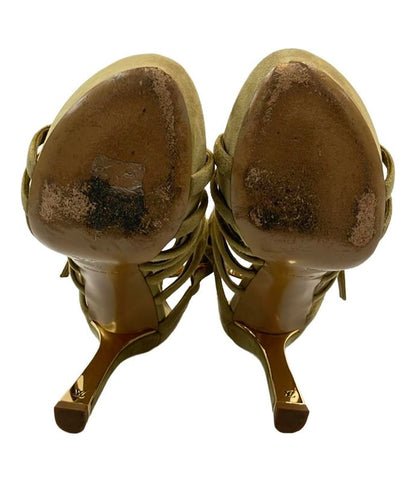 Louis Vuitton Suede Sandals Braided Women's SIZE 34 21.5cm (8.46in) Louis