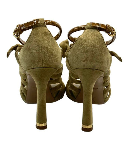 Louis Vuitton Suede Sandals Braided Women's SIZE 34 21.5cm (8.46in) Louis