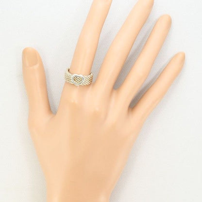 Tiffany & Co Somerset Heart Mesh Silver Ring Size 13 Total Weight Approx 48g