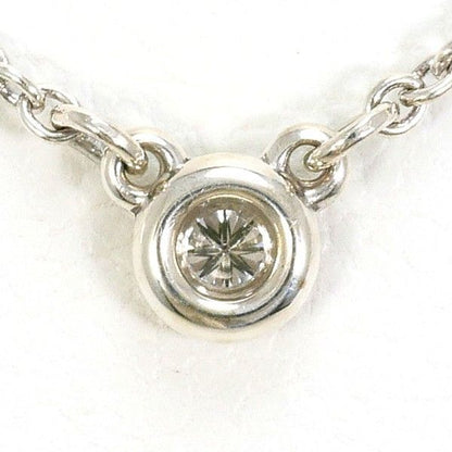 Tiffany & Co By-the-yard Silver Necklace Diamond Total Weight 16g Approx 41cm