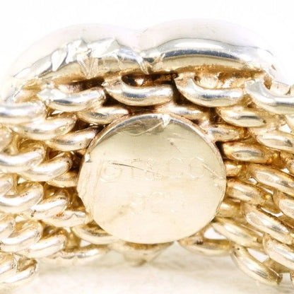 Tiffany & Co Somerset Heart Mesh Silver Ring Size 13 Total Weight Approx 48g