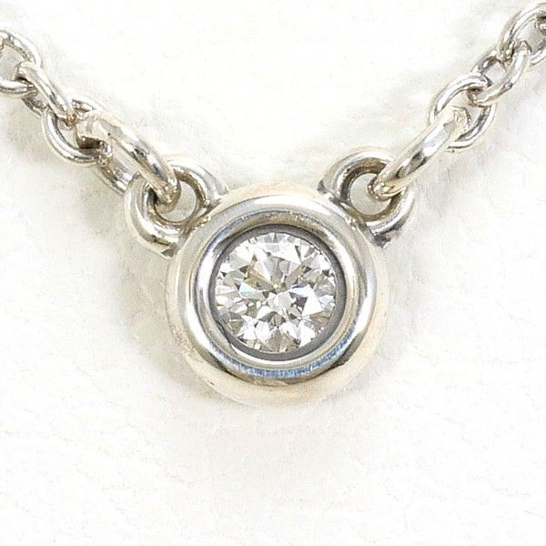 Tiffany & Co By-the-yard Silver Necklace Diamond Total Weight 16g Approx 41cm