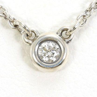 Tiffany & Co By-the-yard Silver Necklace Diamond Total Weight 16g Approx 41cm