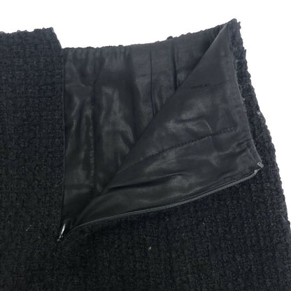 Chanel ③ P56743v28632 Tweed Skirt Women Black 36