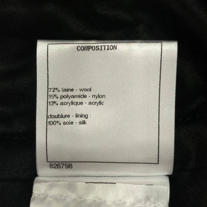 Chanel ③ P56743v28632 Tweed Skirt Women Black 36