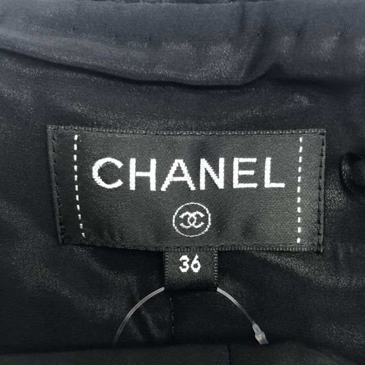 Chanel ③ P56743v28632 Tweed Skirt Women Black 36