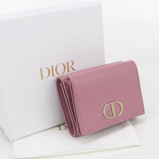 DIOR 30 Montaigne Trifold Wallet Leather Women