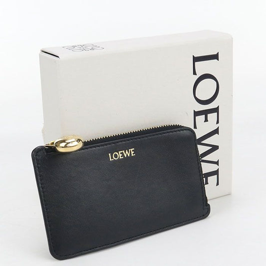 Loewe Fragment Case Coin Card Holder Knot Coin Purse Leather Women