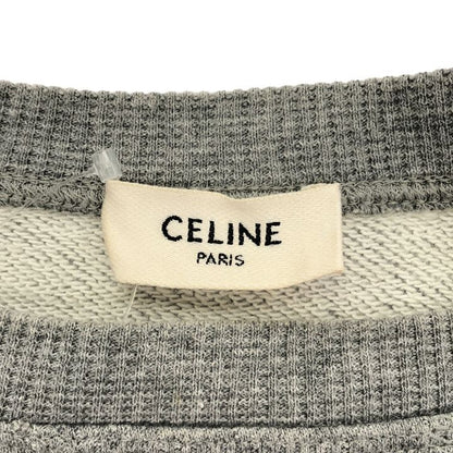Celine ①③ 20SS Eddie Period College Logo Sweatshirt Women's Gray M