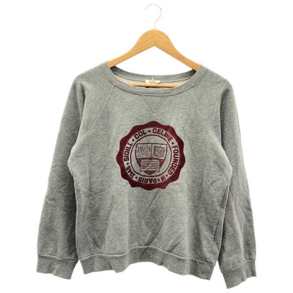 Celine ①③ 20SS Eddie Period College Logo Sweatshirt Women's Gray M