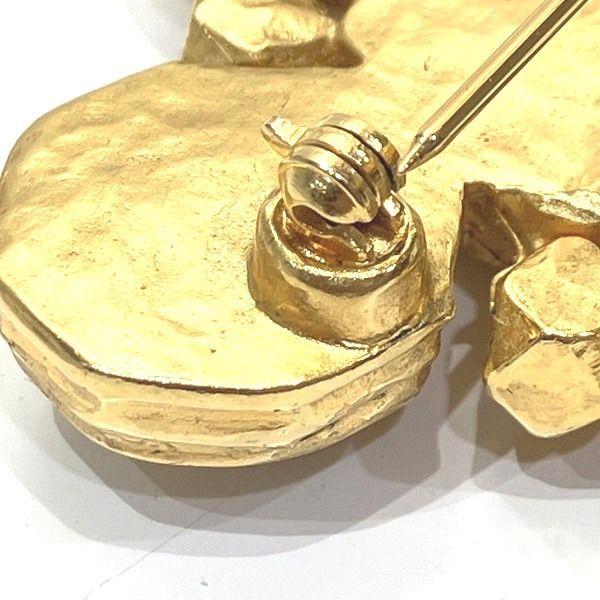 Chanel Coco Mark 97A GP X Faux Pearl Gold Branded Accessories Brooch Ladies