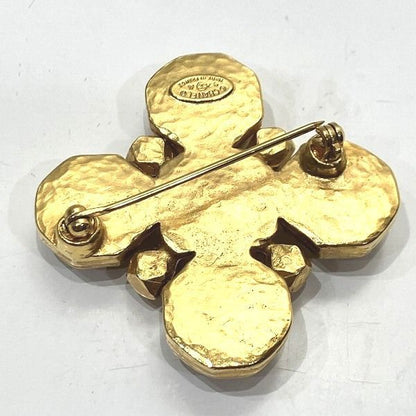 Chanel Coco Mark 97A GP X Faux Pearl Gold Branded Accessories Brooch Ladies