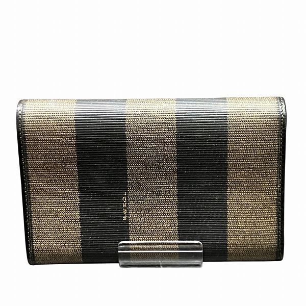 Fendi Pecan Black And Brown Trifold Wallet For Women
