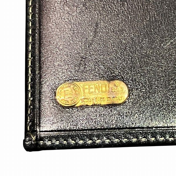 Fendi Pecan Black And Brown Trifold Wallet For Women