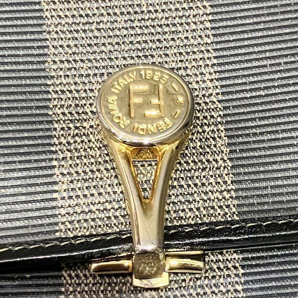 Fendi Pecan Black And Brown Trifold Wallet For Women